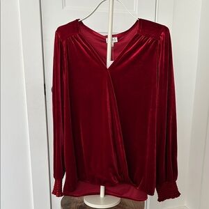 NWT Wonderly Red Velvet Women's Top